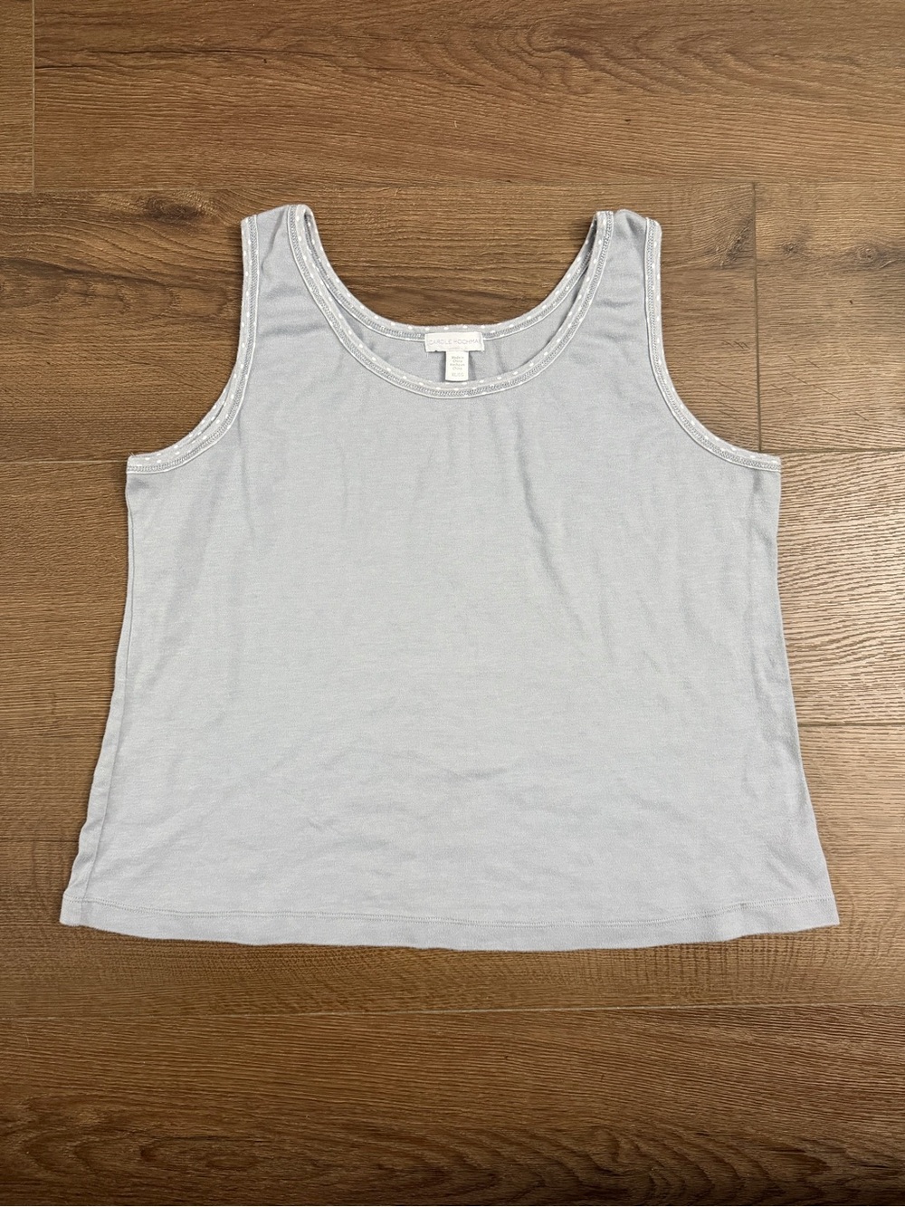 Midnight by Carole Hochman Pale Blue Scoop Neck Tank